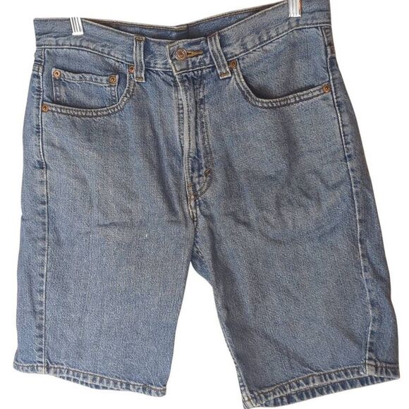 Levi's High Rise Light Wash Knee Length Bermuda Short 32 10 Inseam - Picture 1 of 7